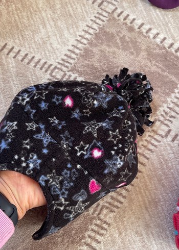 2li-Renkli Nakışlı Çocuk Örgü Şapka - Görsel 3