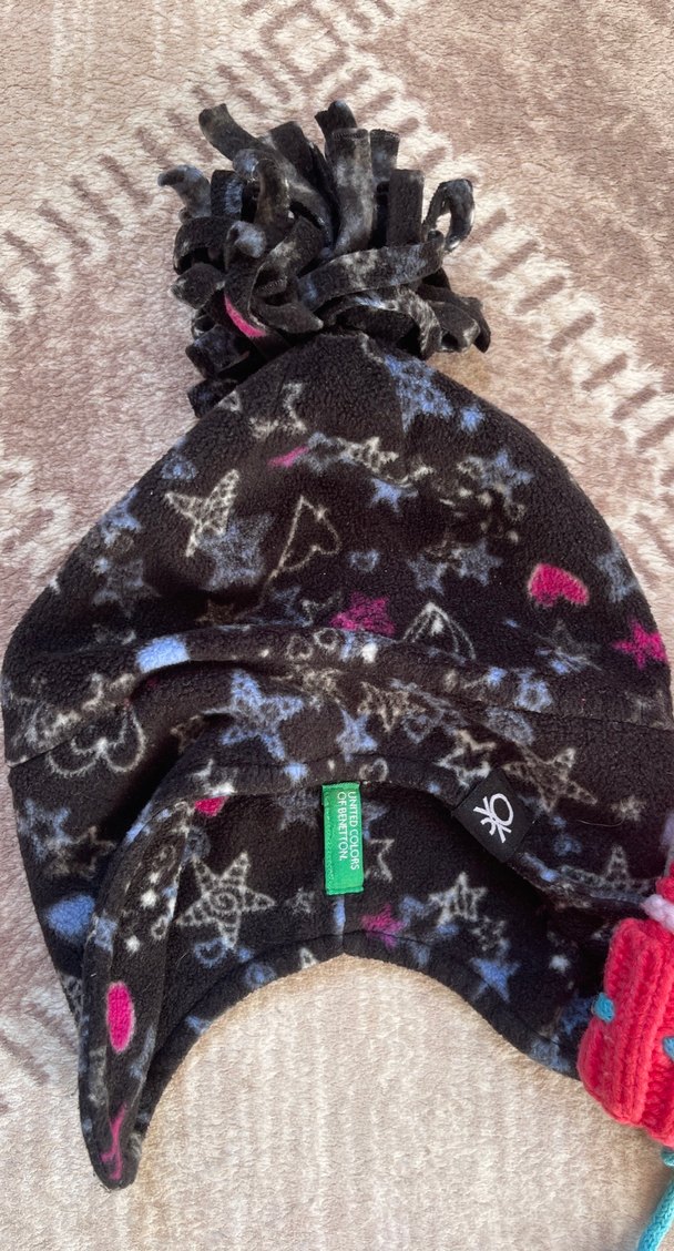 2li-Renkli Nakışlı Çocuk Örgü Şapka - Görsel 2