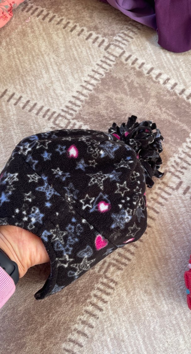 2li-Renkli Nakışlı Çocuk Örgü Şapka - Görsel 3