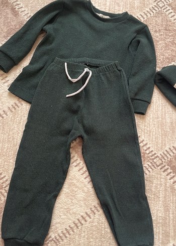 Yeşil Takım Uzun Kollu ve Şapkalı takım - Görsel 4