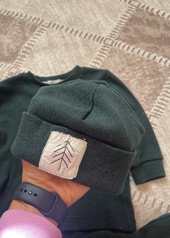 Yeşil Takım Uzun Kollu ve Şapkalı takım - Görsel 3