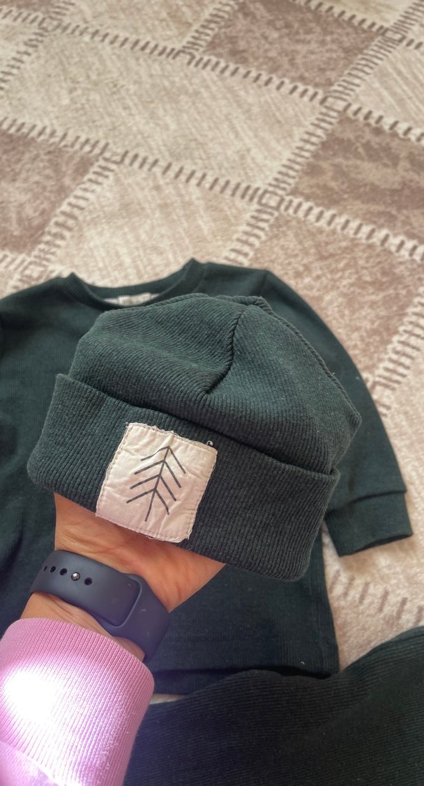 Yeşil Takım Uzun Kollu ve Şapkalı takım - Görsel 3