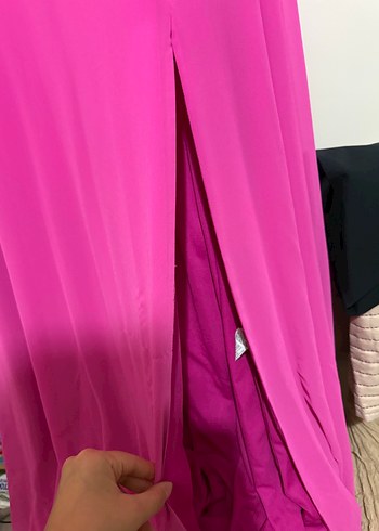 Pembe Uzun  Straplez  Abiye - Görsel 3