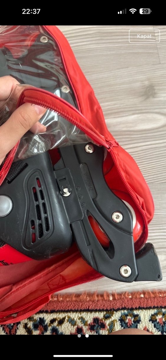 Kırmızı Baskılı paten - Görsel 2