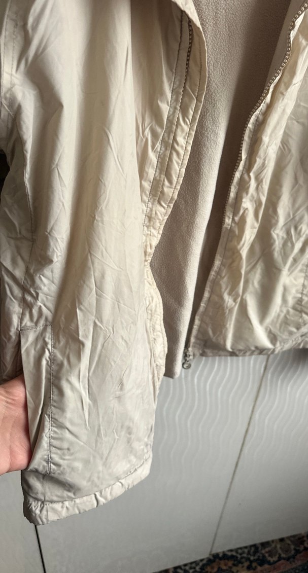 Bej Keten Midi Kadın Ceket - Görsel 4