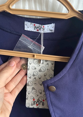 Düğmeli Kadın Mor Midi Ceket - Görsel 3