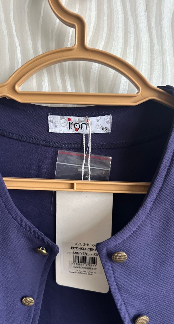 Düğmeli Kadın Mor Midi Ceket - Görsel 2