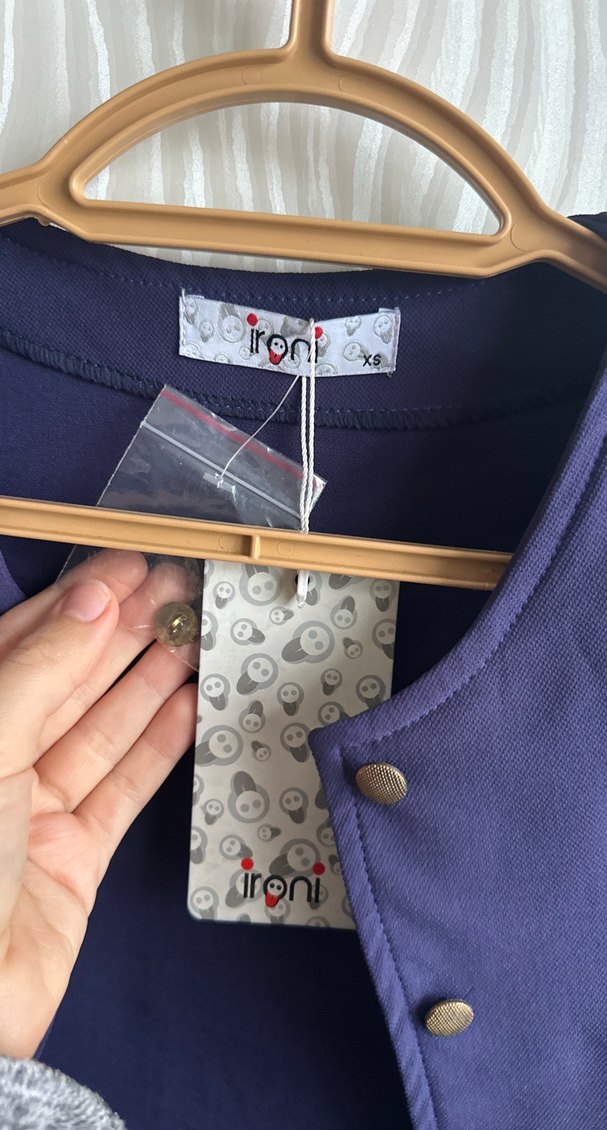 Düğmeli Kadın Mor Midi Ceket - Görsel 3