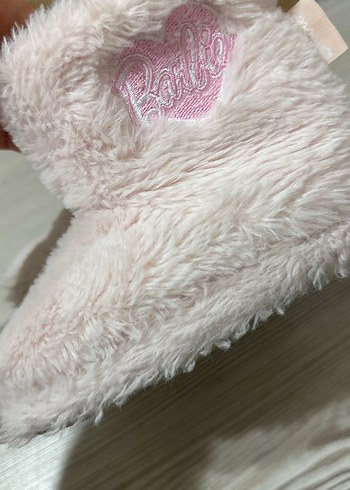 Kız Çocuk Beyaz Sıcak Peluş Ev Terliği - Görsel 2