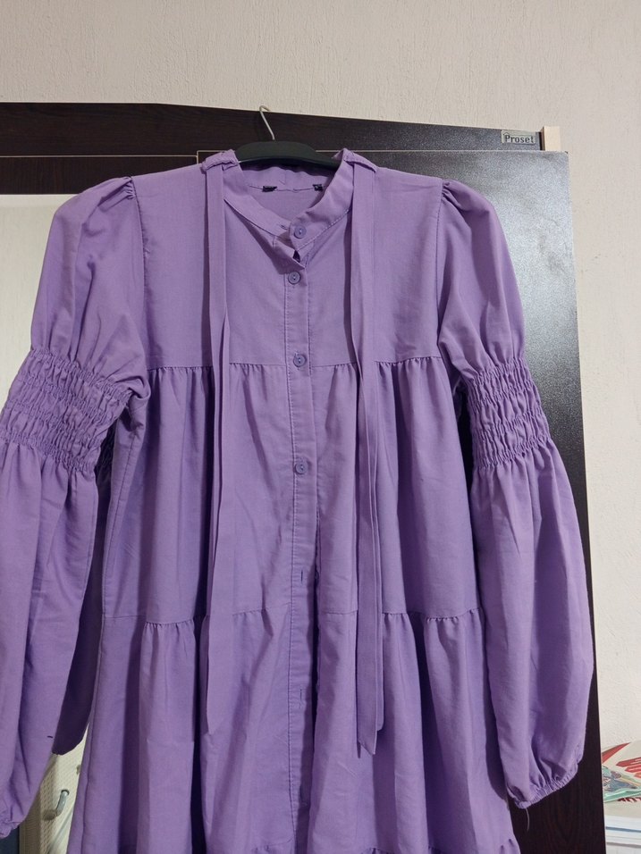 Uzun Kollu Mor Hamile Bluzu - Görsel 2