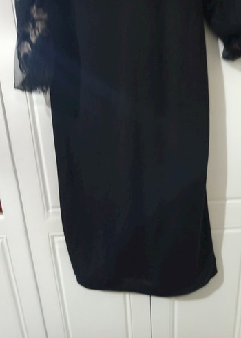 Siyah Uzun Kollu Gotik Uzun Elbise - Görsel 4