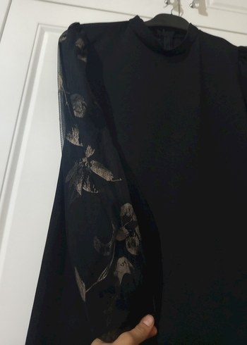 Siyah Uzun Kollu Gotik Uzun Elbise - Görsel 2