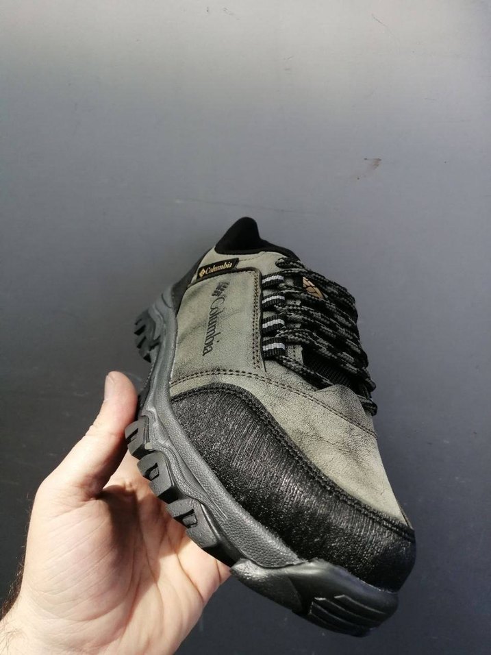 Gri Yılan Desenli Bağcıklı Erkek Outdoor Ayakkabı - Görsel 2