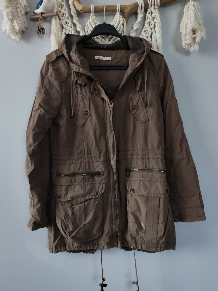 Haki renk yağmurluk - Görsel 2