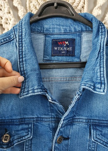 Düğmeli Mavi erkek  Ceket - Görsel 4