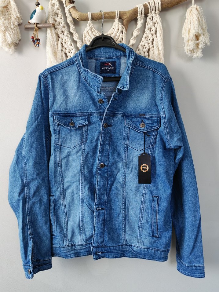 Düğmeli Mavi erkek  Ceket - Görsel 2