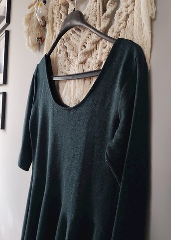 Bohem Stil Lacivert Triko Kadın Elbise - Görsel 4