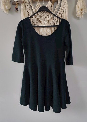 Bohem Stil Lacivert Triko Kadın Elbise - Görsel 2