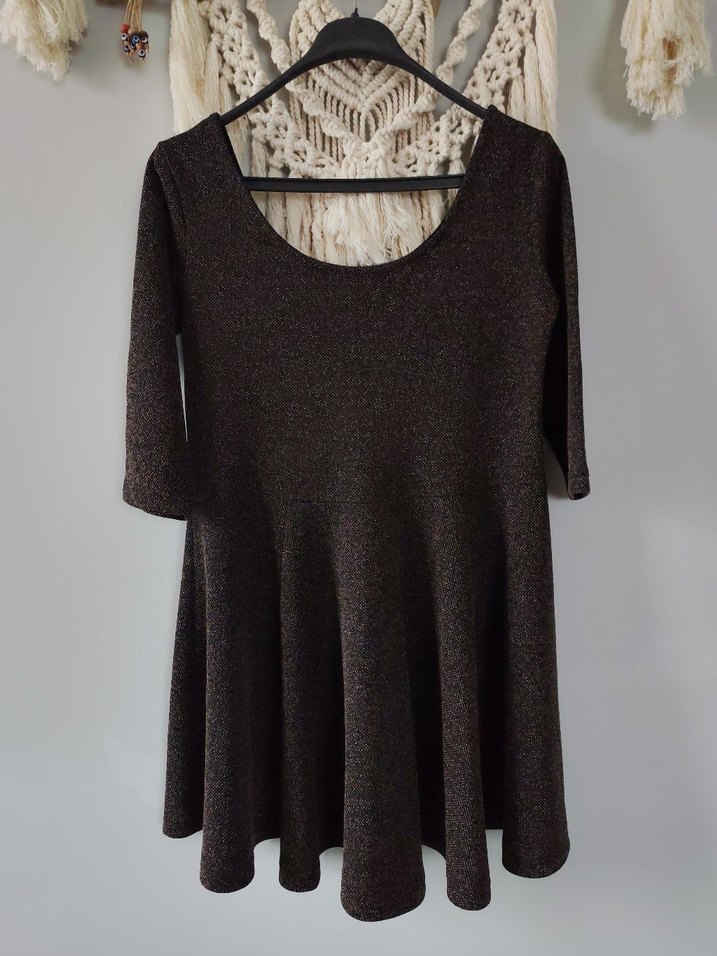 Kahverengi kışlık günlük elbise - Görsel 5