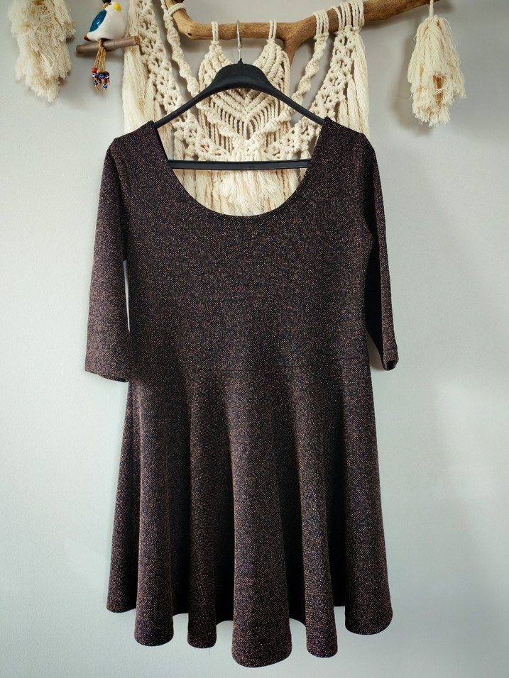 Kahverengi kışlık günlük elbise - Görsel 2