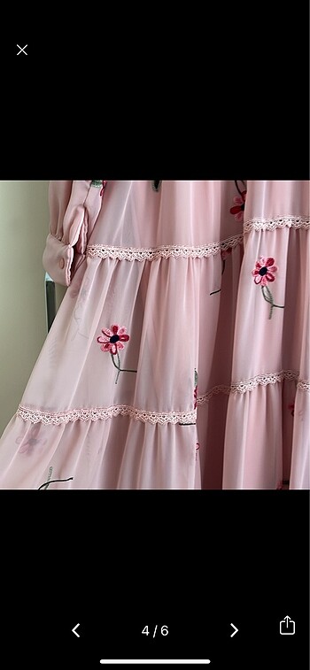 46 Beden çeşitli Renk Pembe tesettür elbise