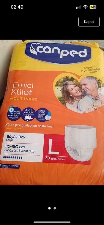 Canped L emici külot