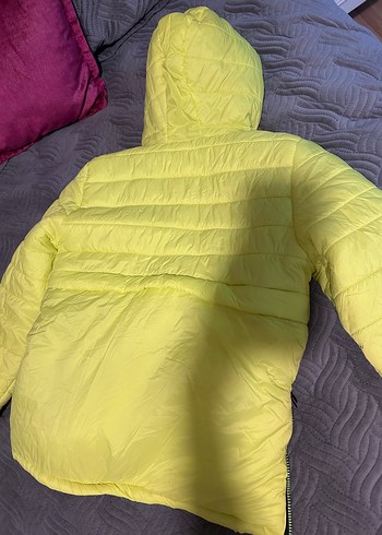 Sarı Kapüşonlu 13-14 yaş Kışlık Mont - Görsel 5