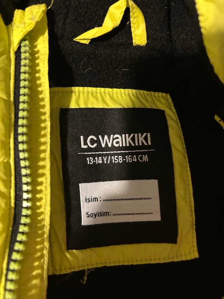 Sarı Kapüşonlu 13-14 yaş Kışlık Mont - Görsel 3