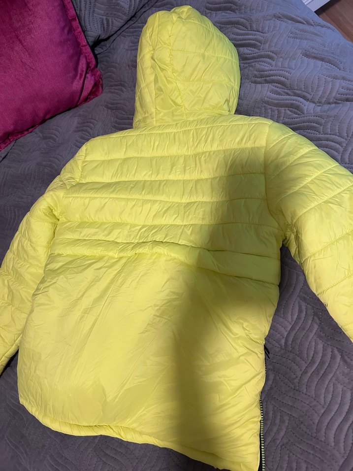 Sarı Kapüşonlu 13-14 yaş Kışlık Mont - Görsel 5