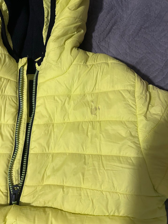 Sarı Kapüşonlu 13-14 yaş Kışlık Mont - Görsel 2