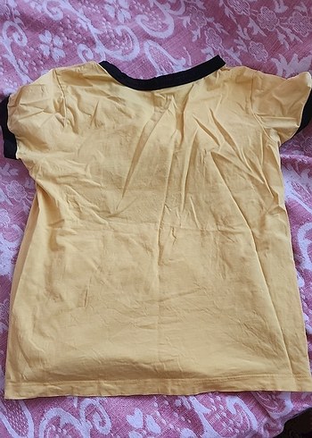 Koton Sarı Pamuklu Düğmeli Loose Fit Tişört