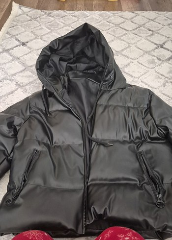 Siyah kadın mont - Görsel 4