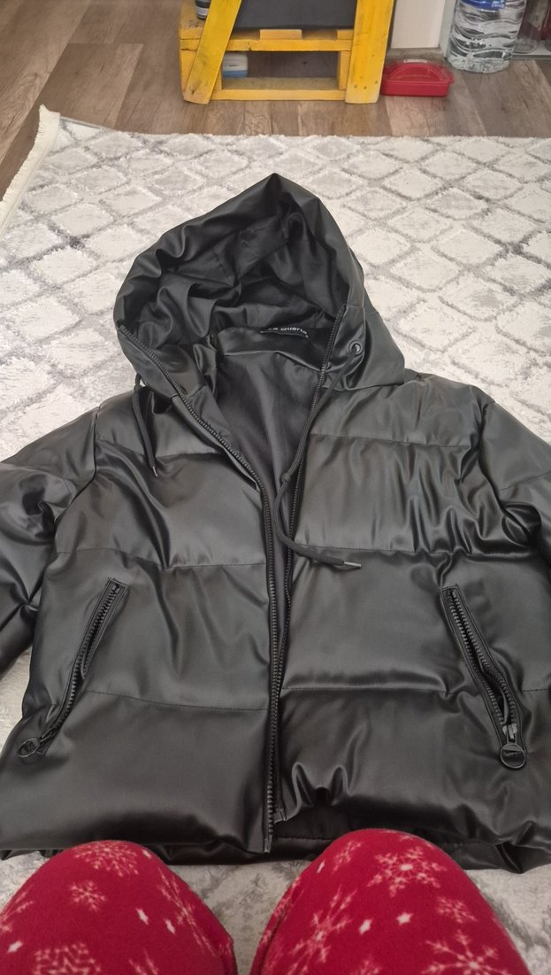 Siyah kadın mont - Görsel 4