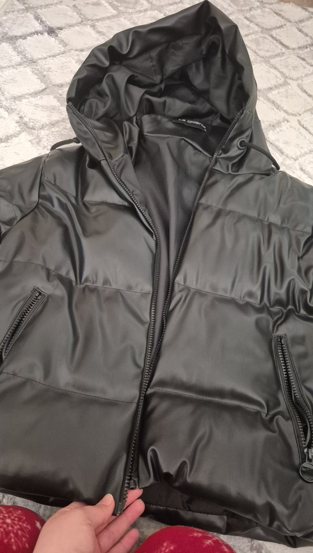 Siyah kadın mont - Görsel 3