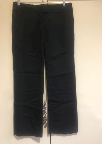 MUDO COLLECTİON Kadın Siyah Kumaş Kemerli Pantolon