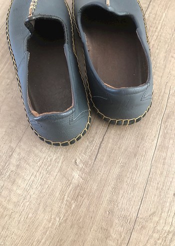 Kadın Deri Gri Espadril Ayakkabı - Görsel 2