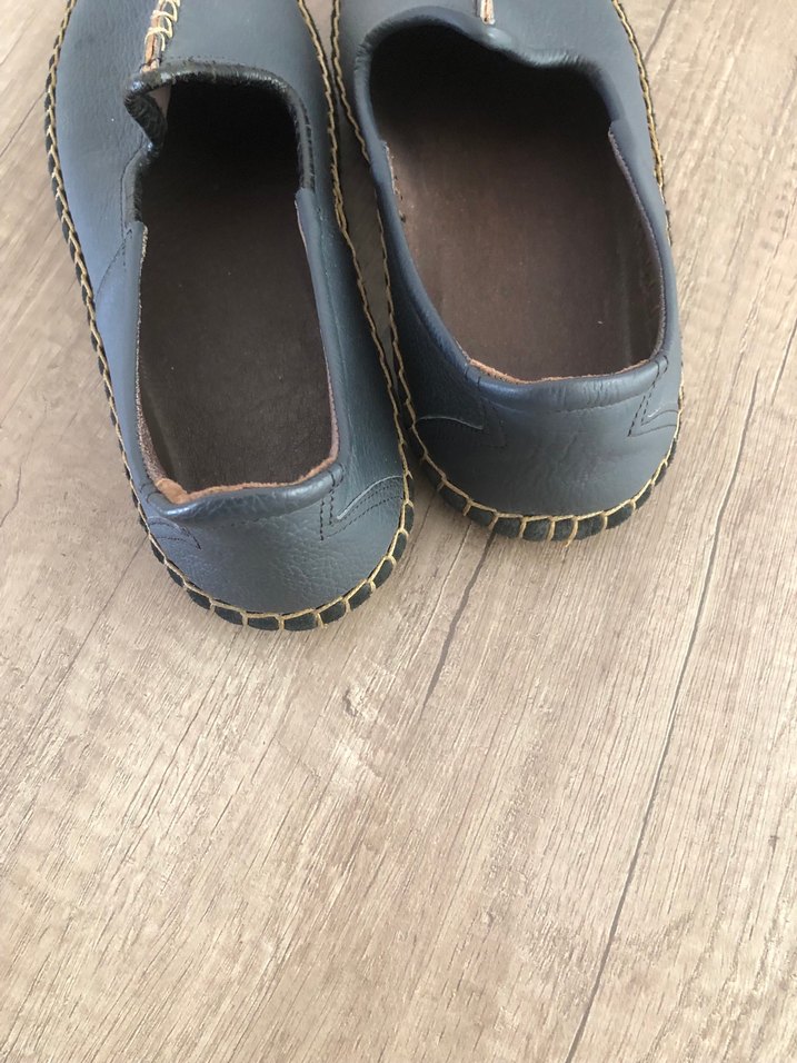 Kadın Deri Gri Espadril Ayakkabı - Görsel 2