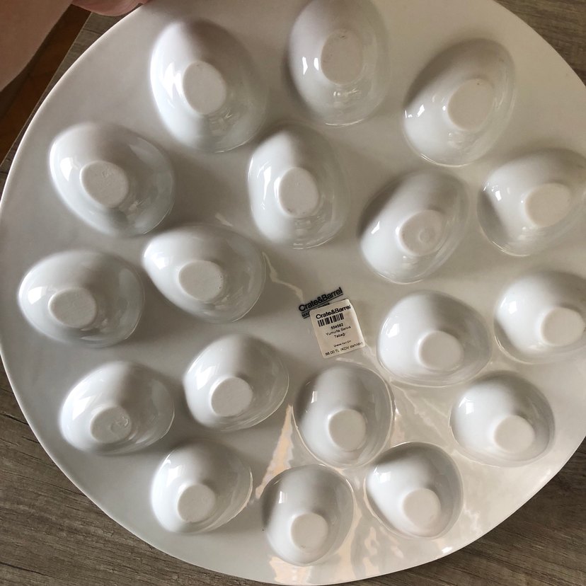 Beyaz Bohem Tarzı Yumurta Servis Tabağı - Görsel 4