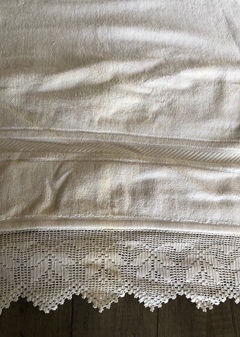 Parlak Beyaz Bohem Tarzı Havlu - Görsel 4