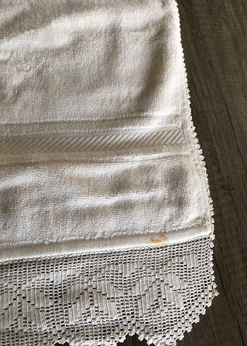 Parlak Beyaz Bohem Tarzı Havlu - Görsel 3