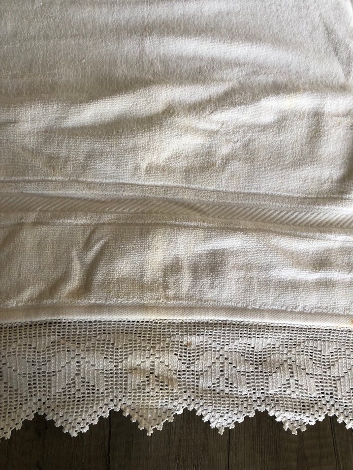 Parlak Beyaz Bohem Tarzı Havlu - Görsel 4