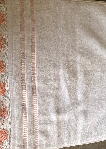 Nakışlı Pastel Beyaz Havlu - Görsel 5