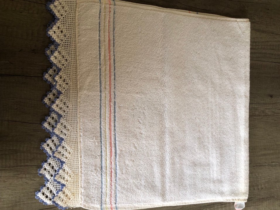 Nakışlı Bohem Tarzı Pastel Renkli Beyaz Havlu - Görsel 4