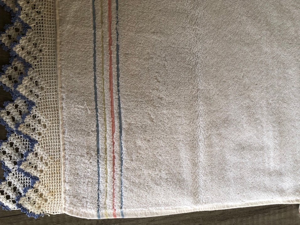 Nakışlı Bohem Tarzı Pastel Renkli Beyaz Havlu - Görsel 5