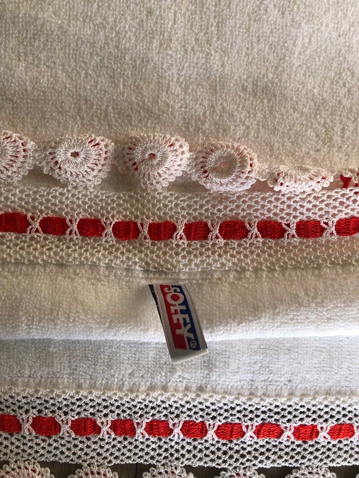 Dantelli Beyaz Havlu - Görsel 2