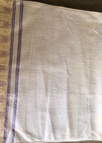 Nakışlı Mor Havlu - Görsel 4