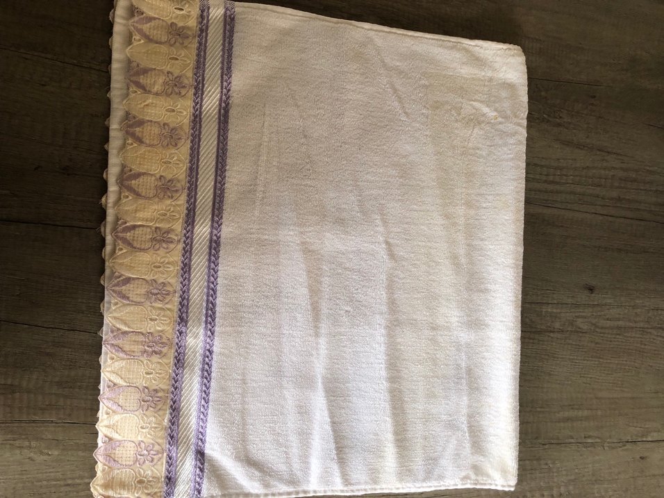 Nakışlı Mor Havlu - Görsel 4