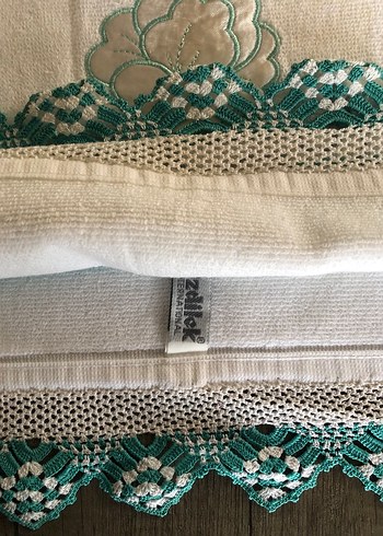 Dantelli Beyaz Havlu - Görsel 3