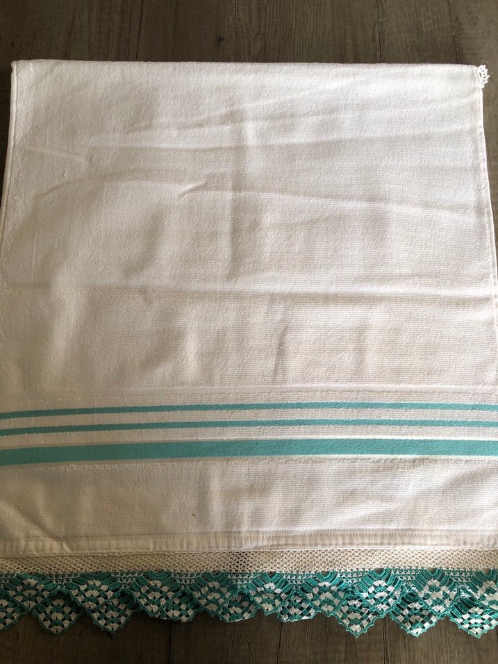 Dantelli Beyaz Havlu - Görsel 4