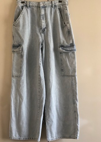 LCWAİKİKİ Mavi Kadın Geniş Paça Denim Pantolon